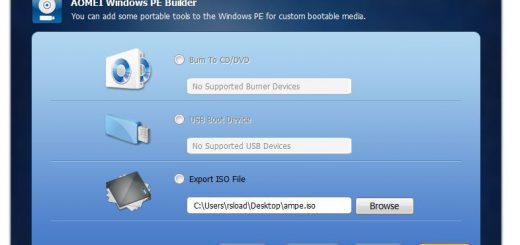 Unlike the full-featured operating system in Windows Preinstallation Environment, which many know as Windows PE, you will only get the minimum necessary components to boot the operating system. Often it is used to test the functionality of computers. If you decide to download AOMEI PE Builder from our site, you can easily create PE. In general, the program is convenient, creating a customizable PE disk with it can be quite easy. To store files, you can create a bootable CD or USB drive. You can still save all the contents inside the ISO image and store it afterwards on the computer. In addition, you will get a hard disk partition manager, it will allow you to process disks before installation, by creating or deleting, or simply editing existing volumes. AOMEI PE Builder allows you to add your files to the PE package, after which you can access them immediately after the download. In general, you can add documents, programs, just the files you need. The disk itself will create slowly enough, you have to patience, but the result should be good. Russian support is not, but does not particularly upset, since the settings are at a minimum.