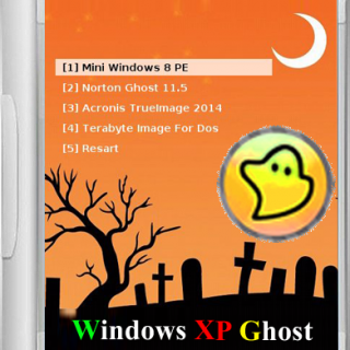 Ghost XP SP3 + Mini Windows 8 PE + Multiboot Menu 2017